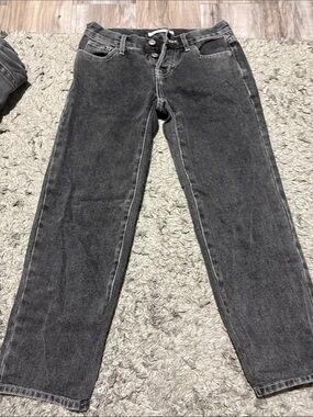 PacSun Low Rise Straight Leg Jeans Washed Black Size 22